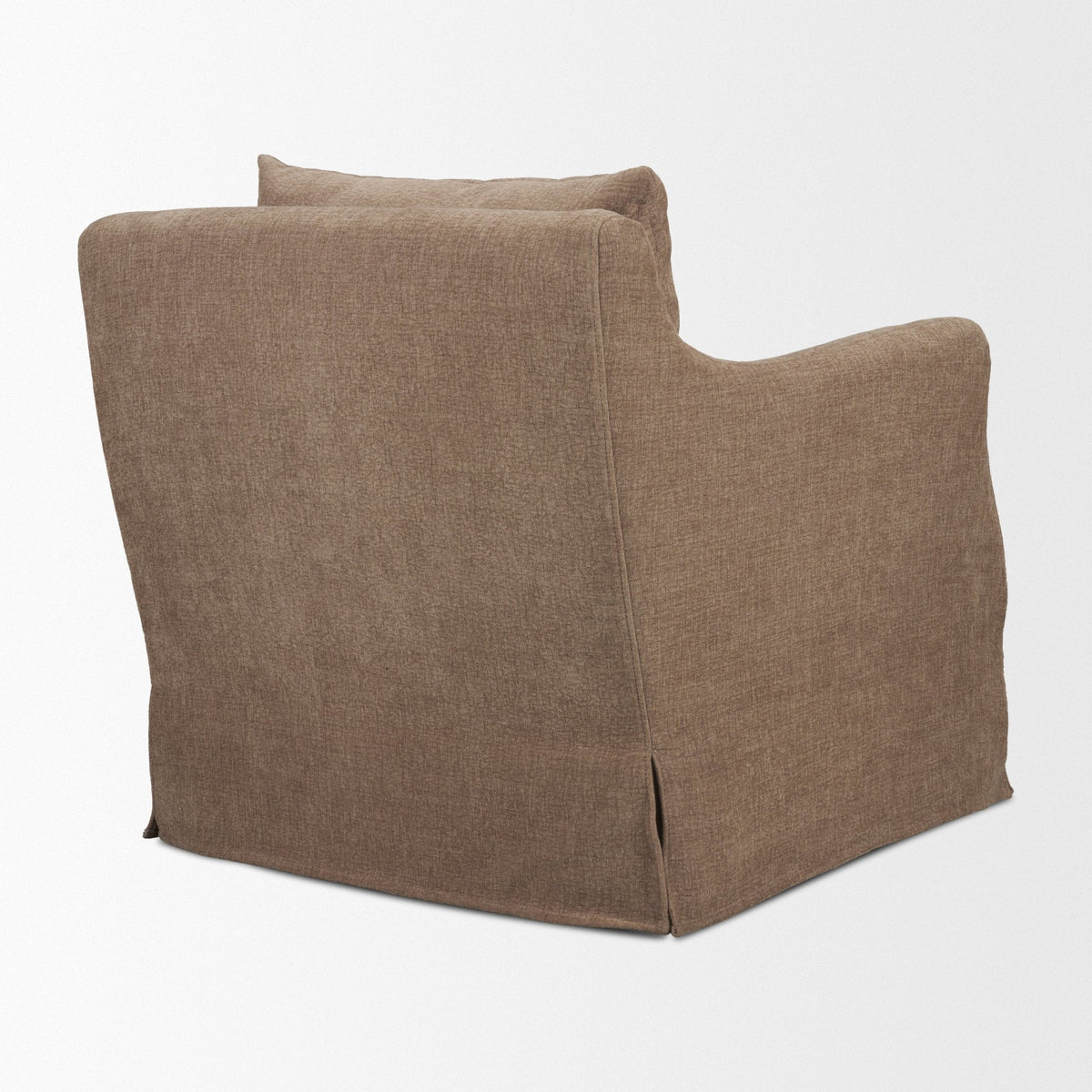 Ellington Slipcovered Slope Arm Accent Chair | Stonewashed Latte Fabric by Mercana at Eve Furniture
