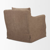 Ellington Slipcovered Slope Arm Accent Chair | Stonewashed Latte Fabric by Mercana at Eve Furniture
