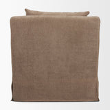 Ellington Slipcovered Slope Arm Accent Chair | Stonewashed Latte Fabric by Mercana at Eve Furniture