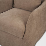 Ellington Slipcovered Slope Arm Accent Chair | Stonewashed Latte Fabric by Mercana at Eve Furniture