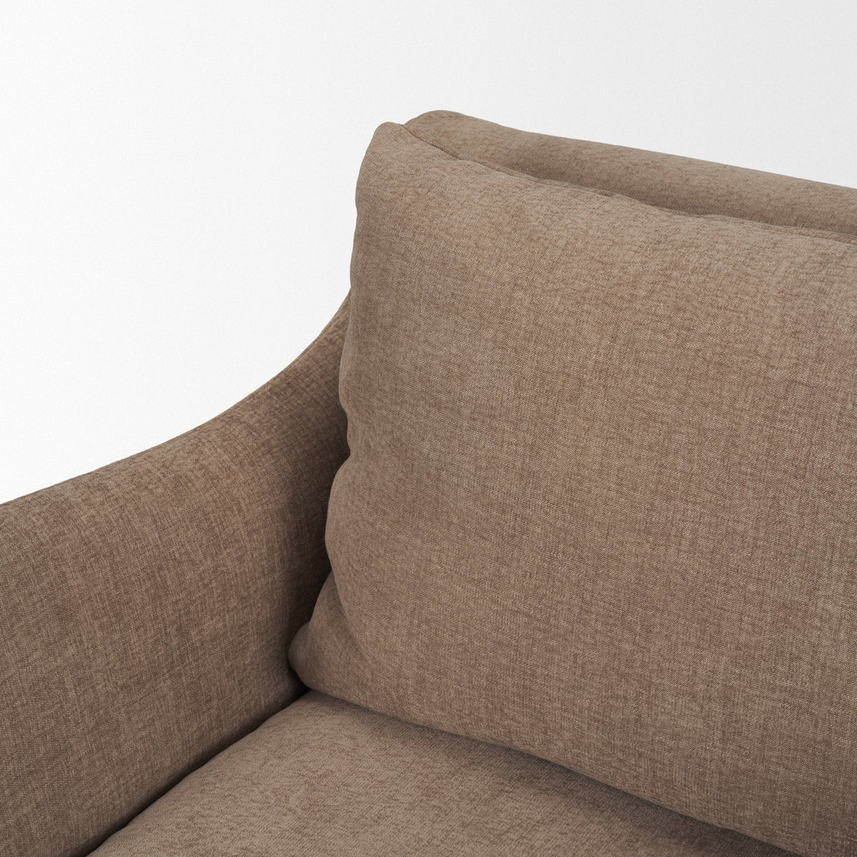 Ellington Slipcovered Slope Arm Accent Chair | Stonewashed Latte Fabric by Mercana at Eve Furniture