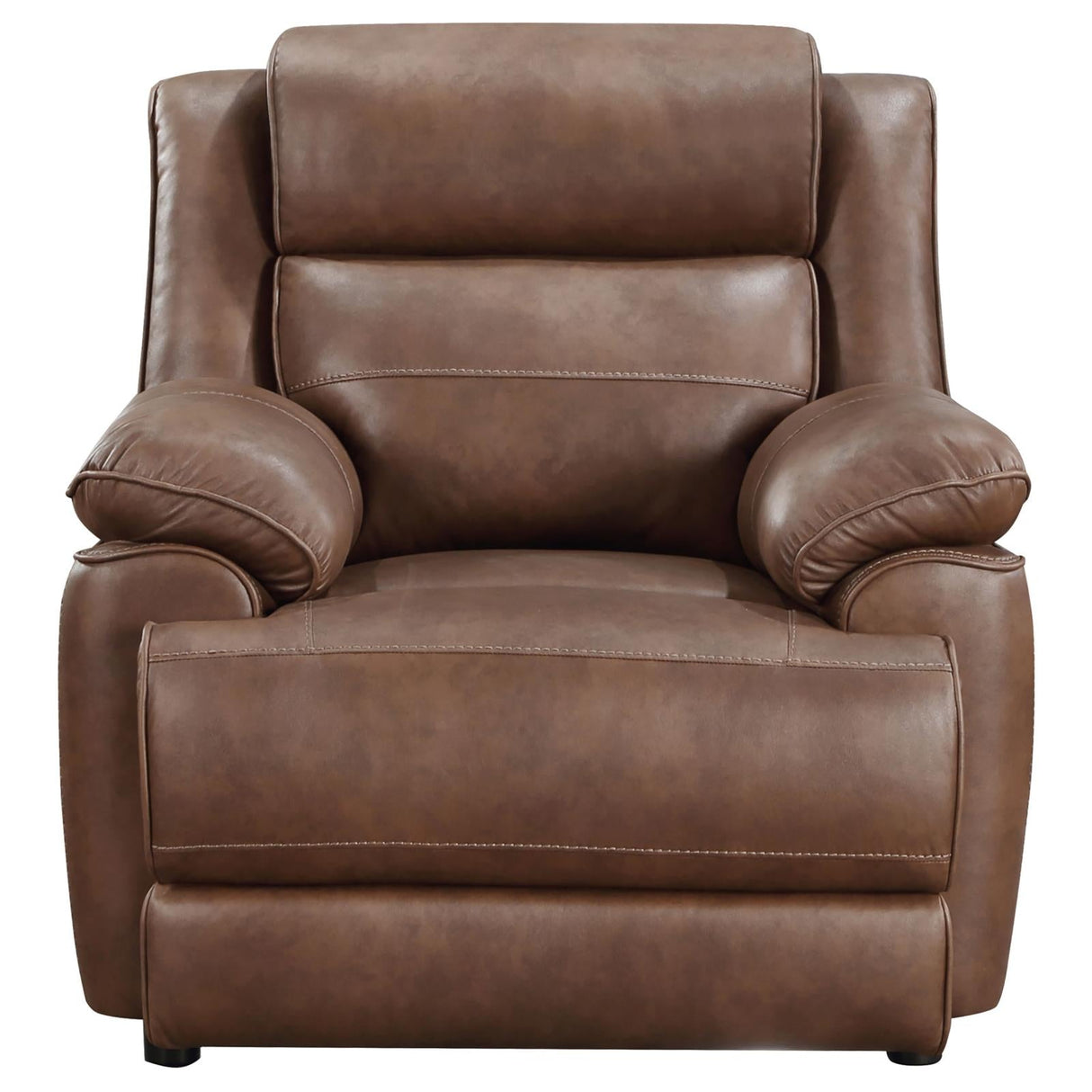 Ellington Dark Brown Upholstered Padded Arm Accent Chair