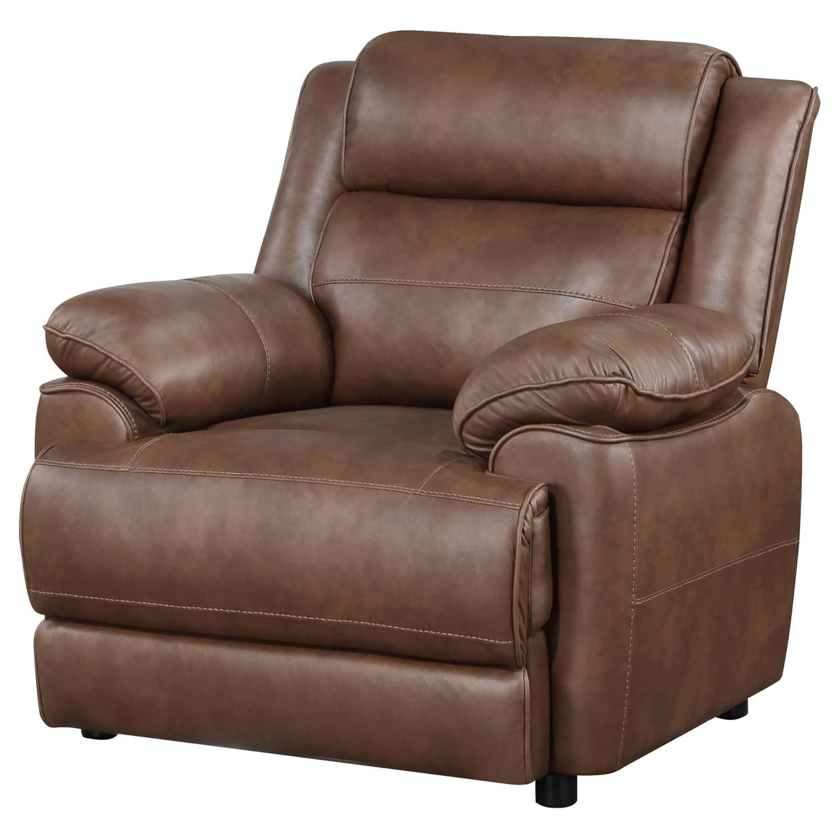 Ellington Dark Brown Upholstered Padded Arm Accent Chair