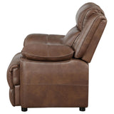 Ellington Dark Brown Upholstered Padded Arm Accent Chair