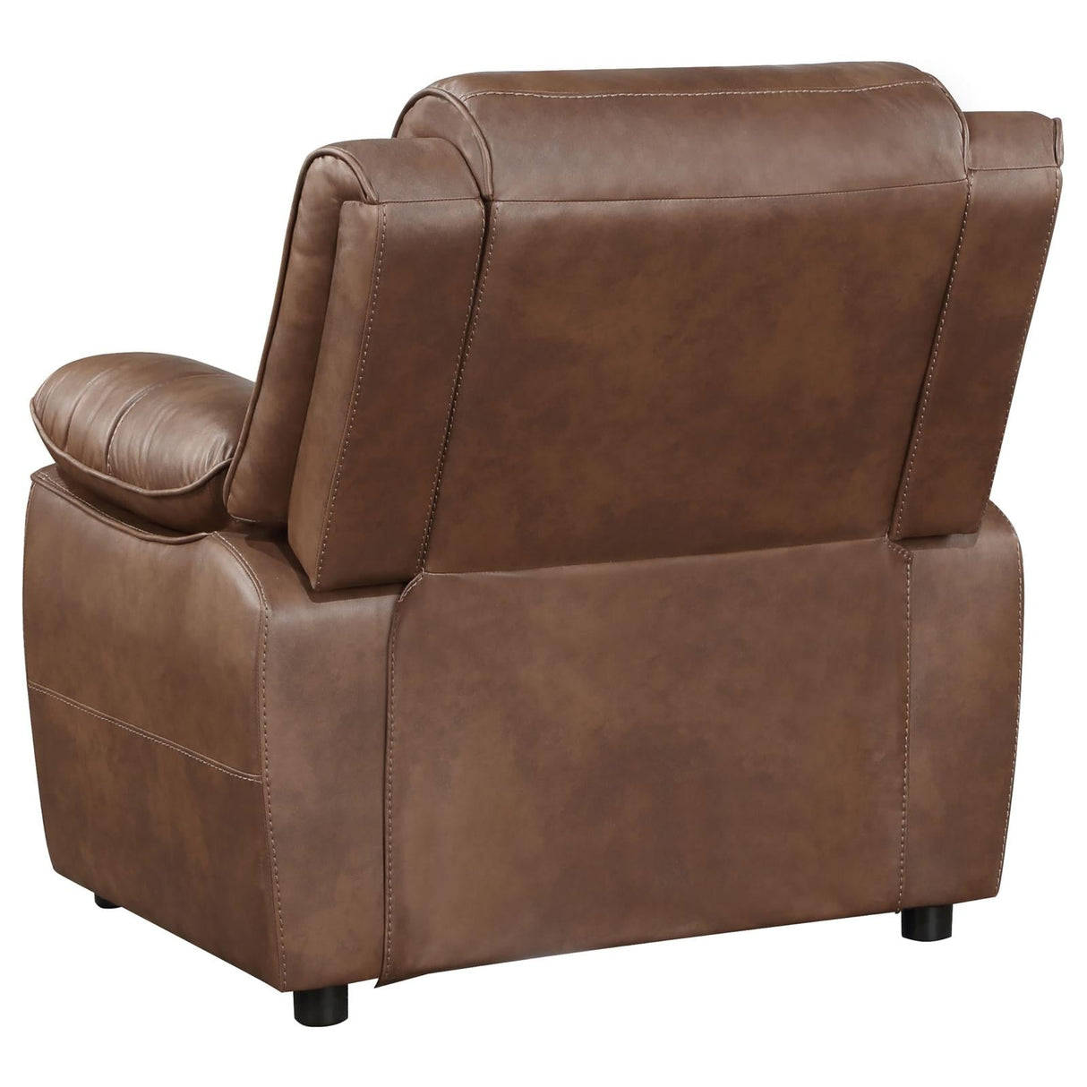 Ellington Dark Brown Upholstered Padded Arm Accent Chair