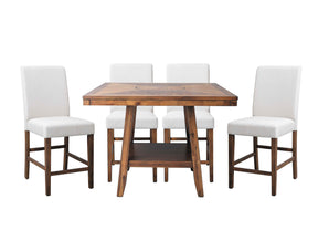 Ellini Brown 5-Piece Counter Height Set by Homelegance at Eve Furniture