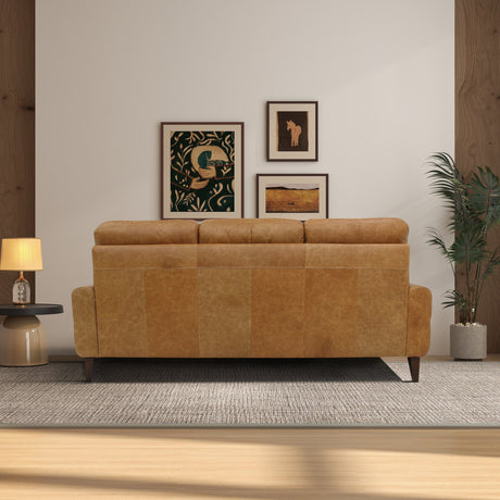 Elliot Incliner Sofa Left - Waxy Tan Leather by Ashcroft Furniture at Eve Furniture