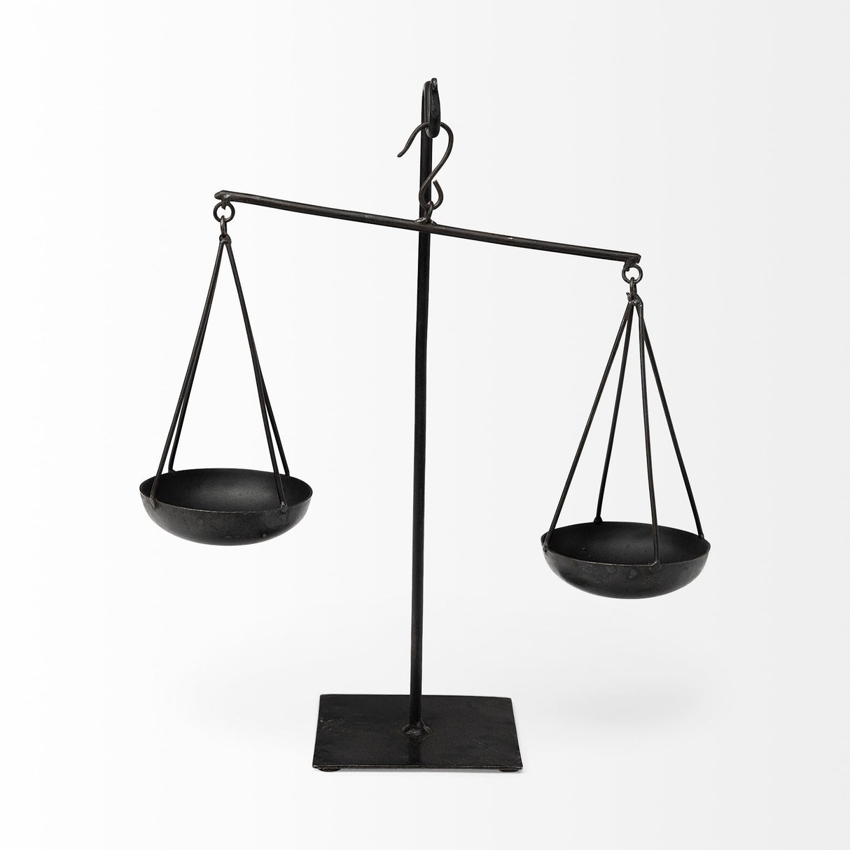 Ellis Black Metal Vintage Inspired Weighing Scale by Mercana at Eve Furniture