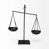 Ellis Black Metal Vintage Inspired Weighing Scale by Mercana at Eve Furniture