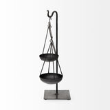 Ellis Black Metal Vintage Inspired Weighing Scale by Mercana at Eve Furniture