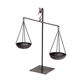 Ellis Black Metal Vintage Inspired Weighing Scale by Mercana at Eve Furniture