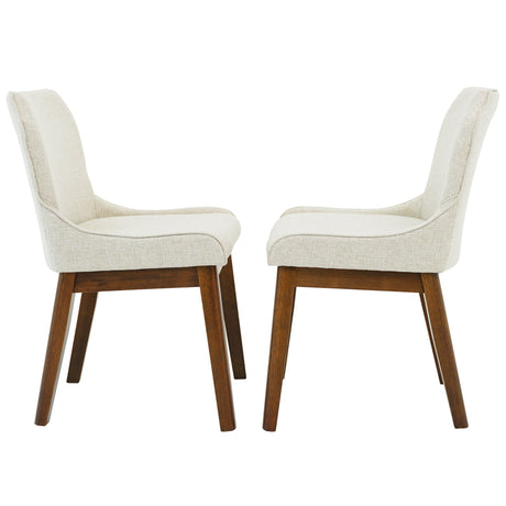 Ellis Dining Chair Set of 2 - Beige Linen by Ashcroft Imports at Eve Furniture
