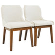 Ellis Dining Chair Set of 2 - Beige Linen by Ashcroft Imports at Eve Furniture