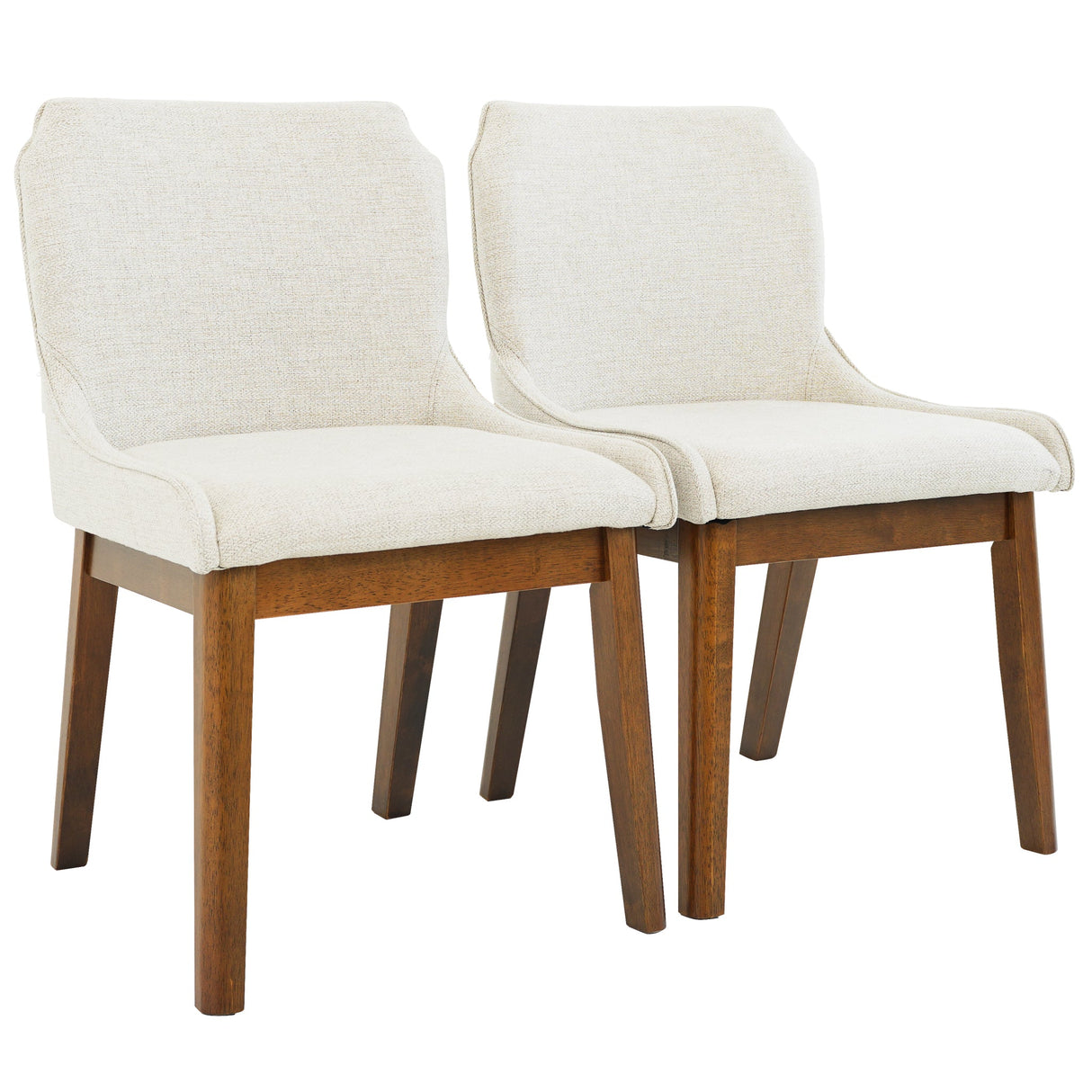 Ellis Dining Chair Set of 2 - Beige Linen by Ashcroft Imports at Eve Furniture