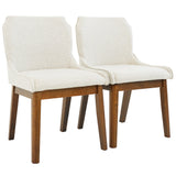 Ellis Dining Chair Set of 2 - Beige Linen by Ashcroft Imports at Eve Furniture