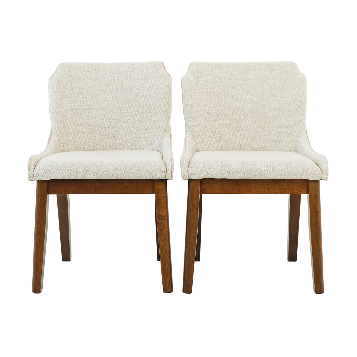 Ellis Dining Chair Set of 2 - Beige Linen by Ashcroft Imports at Eve Furniture
