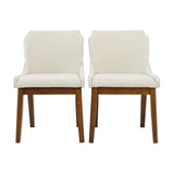 Ellis Dining Chair Set of 2 - Beige Linen by Ashcroft Imports at Eve Furniture