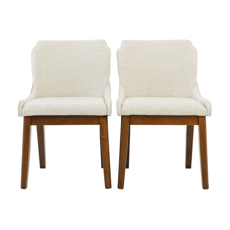 Ellis Dining Chair Set of 2 - Beige Linen by Ashcroft Imports at Eve Furniture