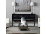 Ellison Black/Clear Cocktail Table by Crestview at Eve Furniture