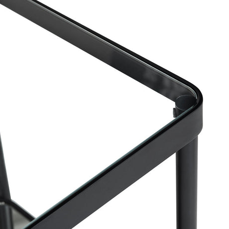 Ellison Black/Clear End Table by Crestview at Eve Furniture