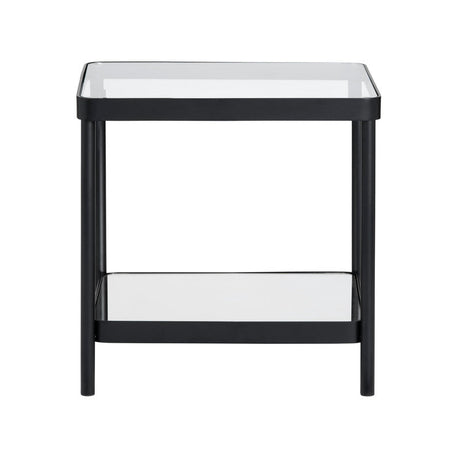 Ellison Black/Clear End Table by Crestview at Eve Furniture