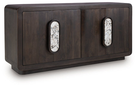 Elliston Espresso Brown Accent Cabinet by Ashley at Eve Furniture