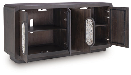 Elliston Espresso Brown Accent Cabinet by Ashley at Eve Furniture