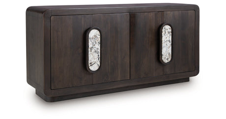 Elliston Espresso Brown Accent Cabinet by Ashley at Eve Furniture