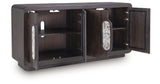Elliston Espresso Brown Accent Cabinet by ASHLEY FURNITURE at Eve Furniture