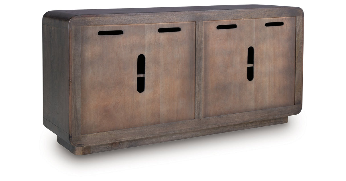Elliston Espresso Brown Accent Cabinet by ASHLEY FURNITURE at Eve Furniture