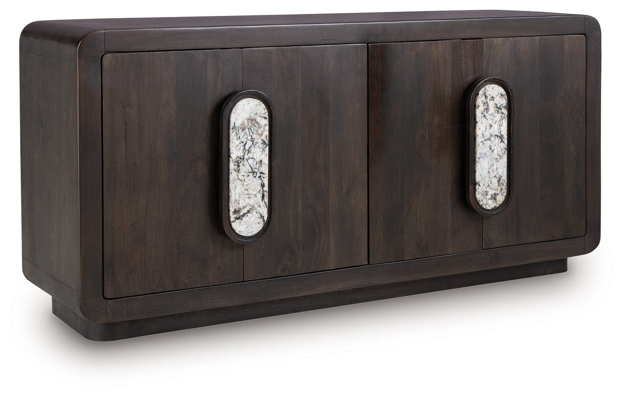 Elliston Espresso Brown Accent Cabinet by ASHLEY FURNITURE at Eve Furniture
