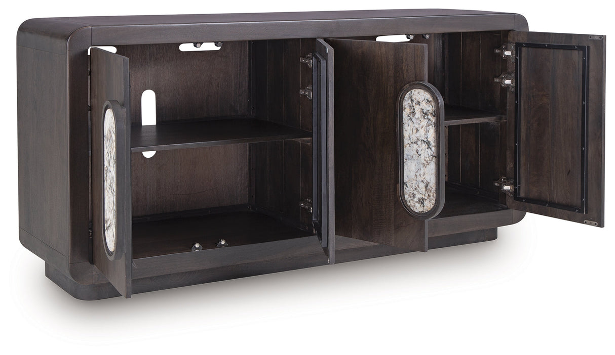 Elliston Espresso Brown Accent Cabinet by ASHLEY FURNITURE at Eve Furniture
