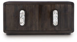 Elliston Espresso Brown Accent Cabinet by ASHLEY FURNITURE at Eve Furniture