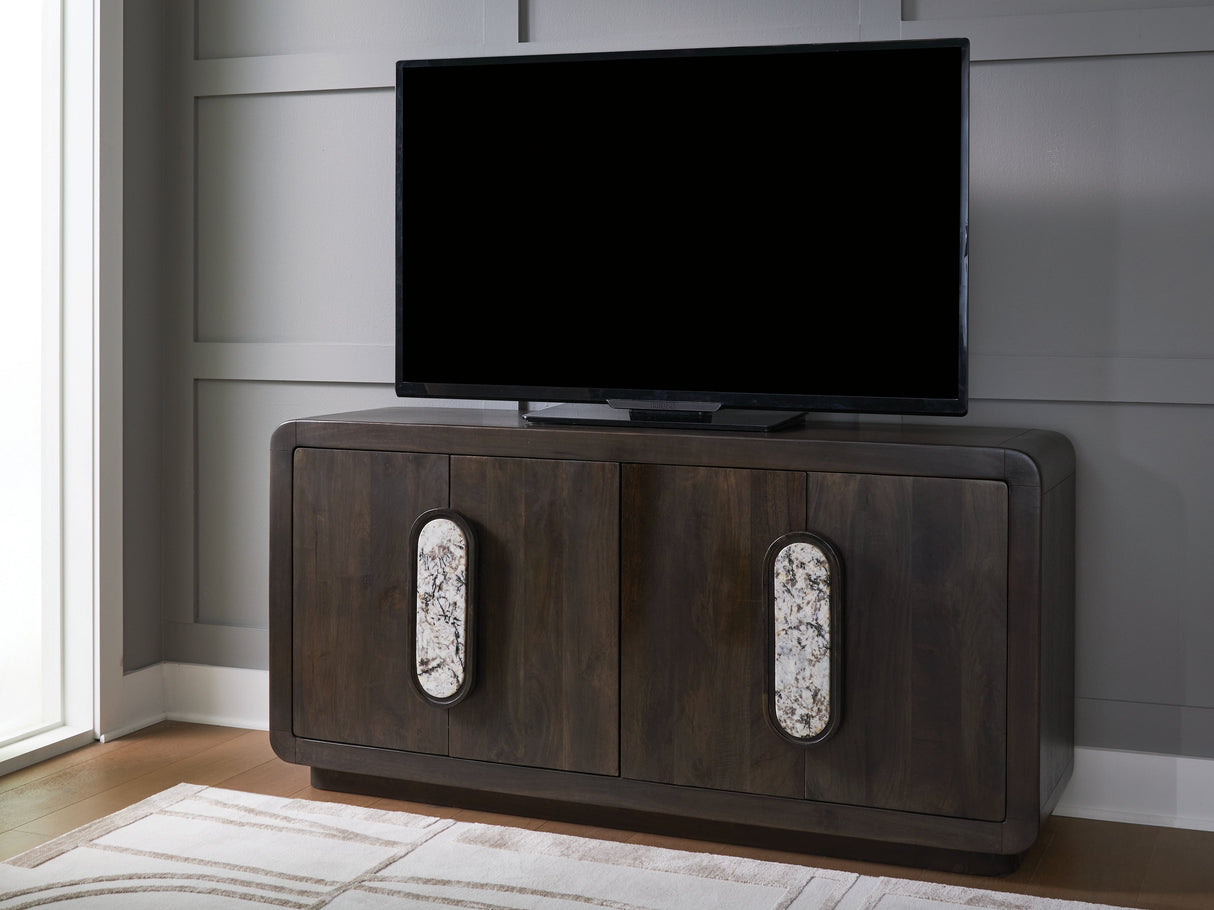 Elliston Espresso Brown Accent Cabinet by ASHLEY FURNITURE at Eve Furniture