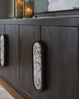 Elliston Espresso Brown Accent Cabinet by ASHLEY FURNITURE at Eve Furniture