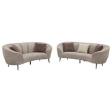 Ellorie 2-piece Upholstered Curved Sofa Set Beige by Coaster at Eve Furniture