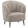 Ellorie Beige Upholstered Channel Back Curved Chair by Coaster at Eve Furniture