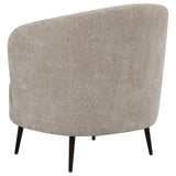 Ellorie Beige Upholstered Channel Back Curved Chair by Coaster at Eve Furniture