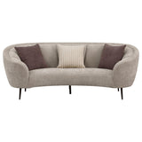 Ellorie Beige Upholstered Curved Living Room Set by Coaster at Eve Furniture
