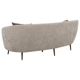 Ellorie Beige Upholstered Curved Living Room Set by Coaster at Eve Furniture