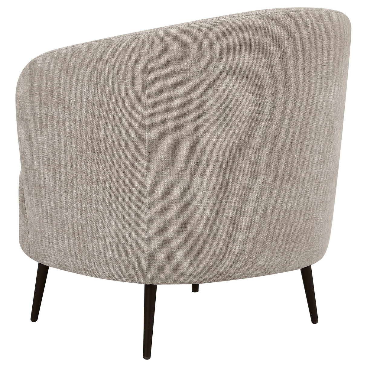 Ellorie Beige Upholstered Channel Back Curved Chair