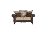 Elmbrook Brown 2-piece Upholstered Rolled Arm Sofa and Loveseat by Coaster at Eve Furniture
