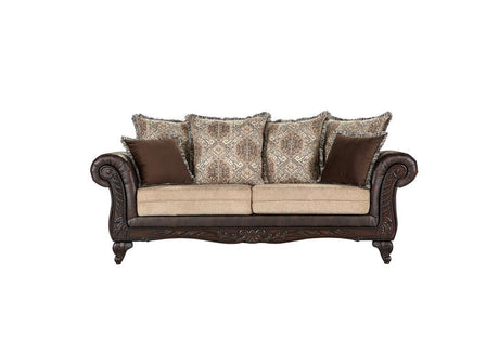 Elmbrook Brown Rolled Arm Living Room Set by Coaster at Eve Furniture