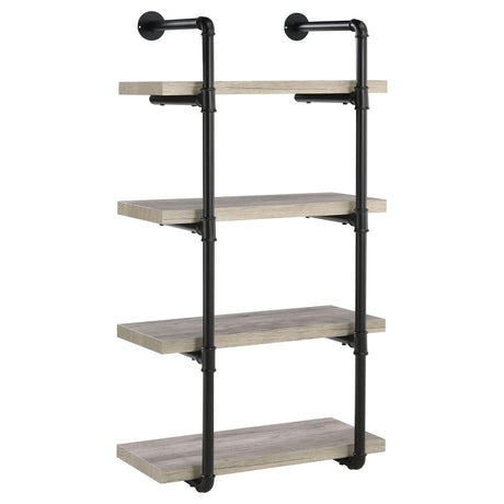 Elmcrest 24-inch Wall Shelf Black/Gray Driftwood