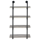 Elmcrest 24-inch Wall Shelf Black/Gray Driftwood