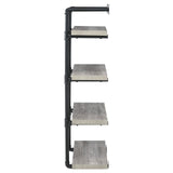 Elmcrest 24-inch Wall Shelf Black/Gray Driftwood