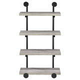 Elmcrest 24-inch Wall Shelf Black/Gray Driftwood