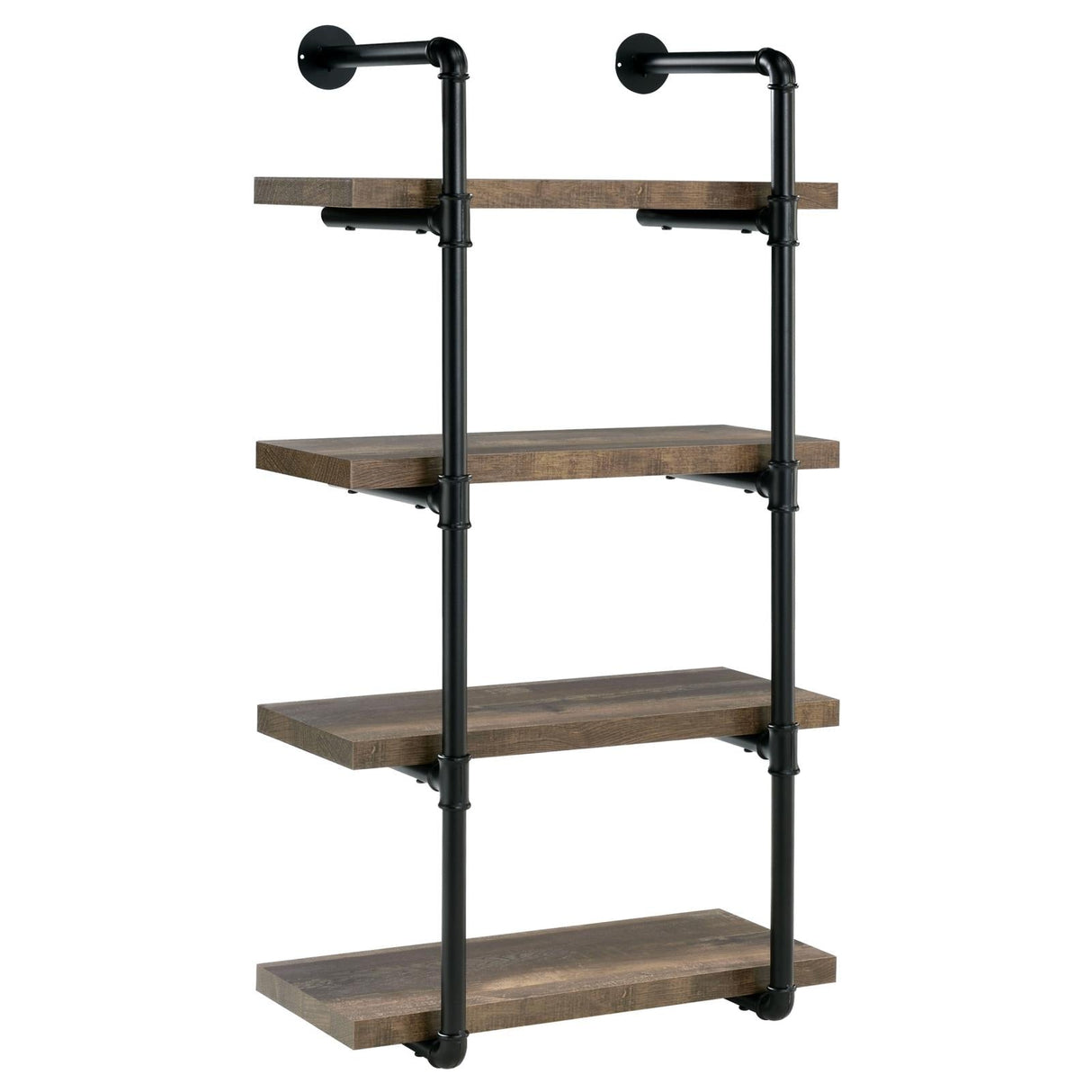 Elmcrest 24-inch Wall Shelf Black/Rustic Oak