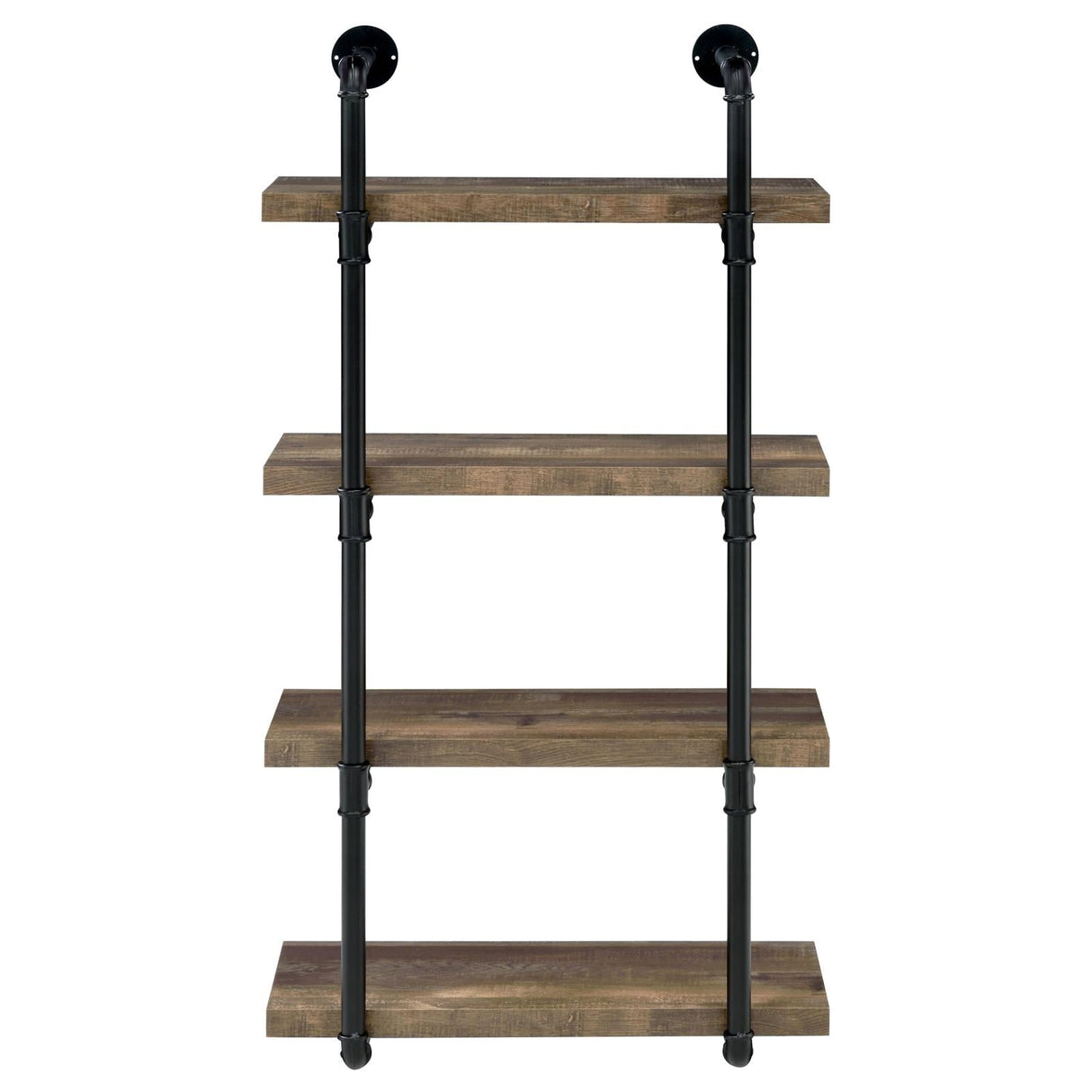 Elmcrest 24-inch Wall Shelf Black/Rustic Oak