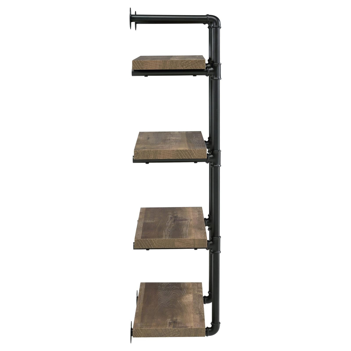 Elmcrest 24-inch Wall Shelf Black/Rustic Oak